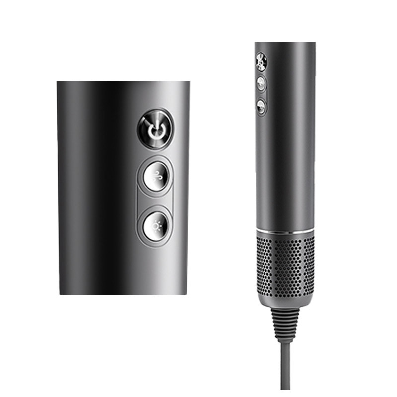 Asciugatrice di capelli senza spazzola ad alta velocità da 1600W schermo LCD ionico negativo asciugatura rapida senza frizz