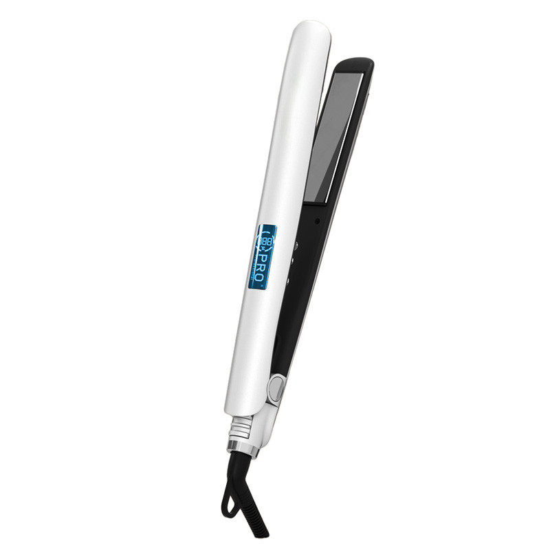 150-230 gradi 60W LED Display PTC Argento Riscaldamento veloce Curling raddrizzante Hair Straightener