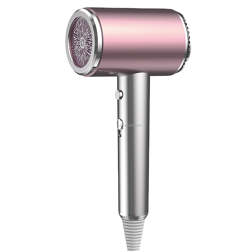 Asciugatrice di capelli compatta viola da 1500 W con 2 velocità e 3 impostazioni di calore per viaggiare