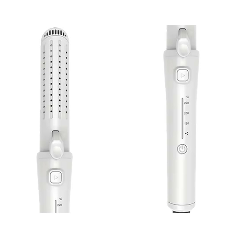 Rivestimento in ceramica 2 in 1 Arricciatore elettrico per capelli Tutti i tipi di capelli Dirigente per capelli Nero