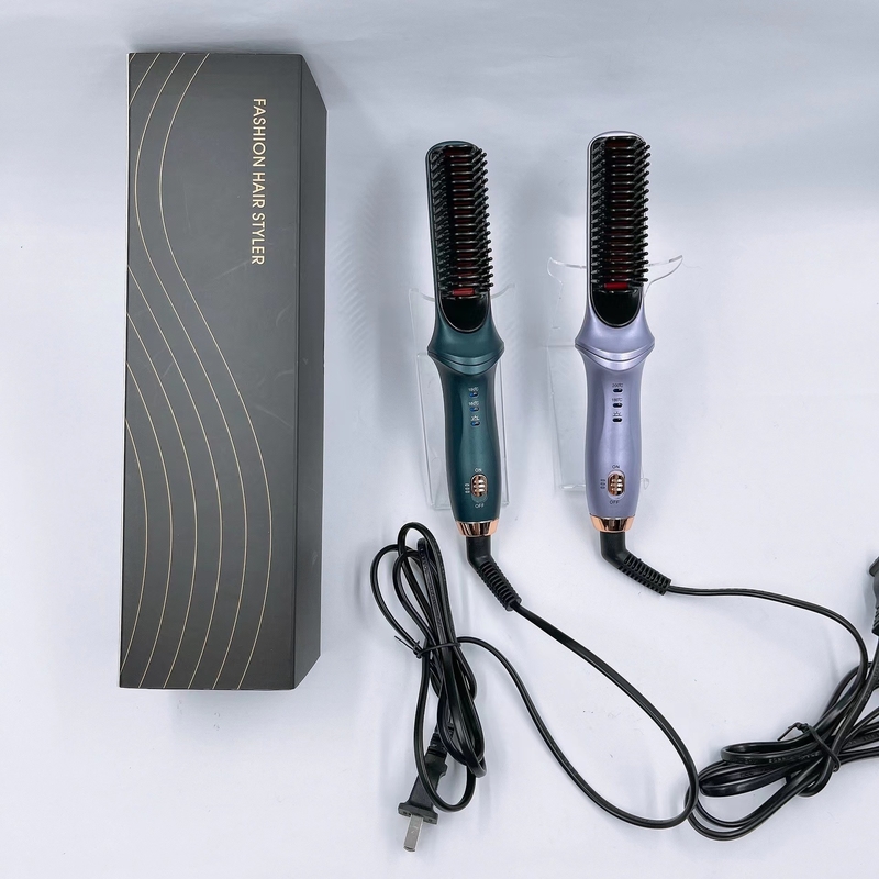 Stretto per capelli a pettine calda blu viola per donne con 3 Temps 20s riscaldamento veloce