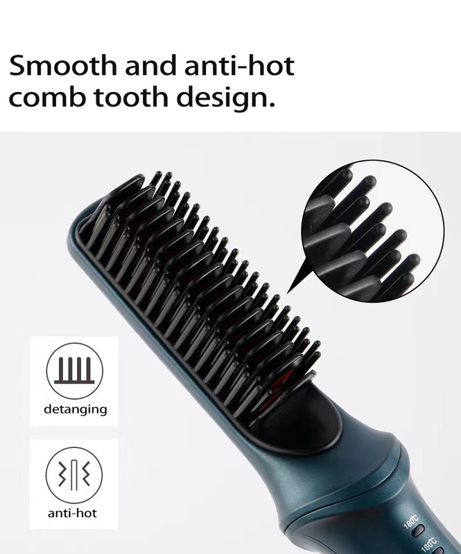 Stretto per capelli a pettine calda blu viola per donne con 3 Temps 20s riscaldamento veloce