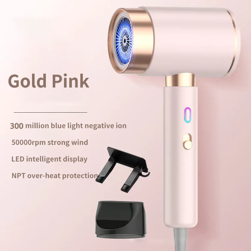 2000W High Speed Blue Light Led Display Switch On The Side Asciugatrice di capelli veloce