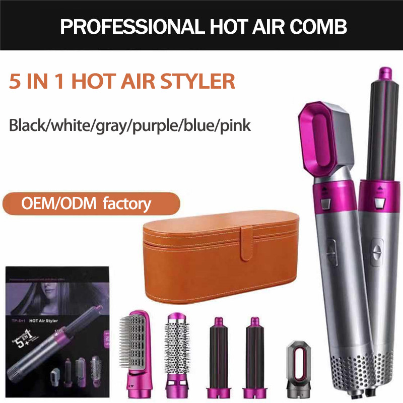 500W Nuovo design all'ingrosso a basso prezzo Multifunzione Air Wrap Scatola in pelle Spazzola automatica ad aria calda