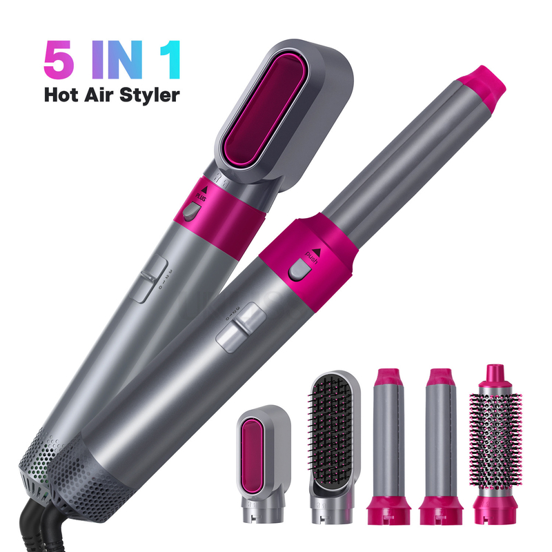Avvolgimento a aria a ioni negativi Curling automatico di capelli Styling spazzola ad aria calda 5 in 1 Multi funzione