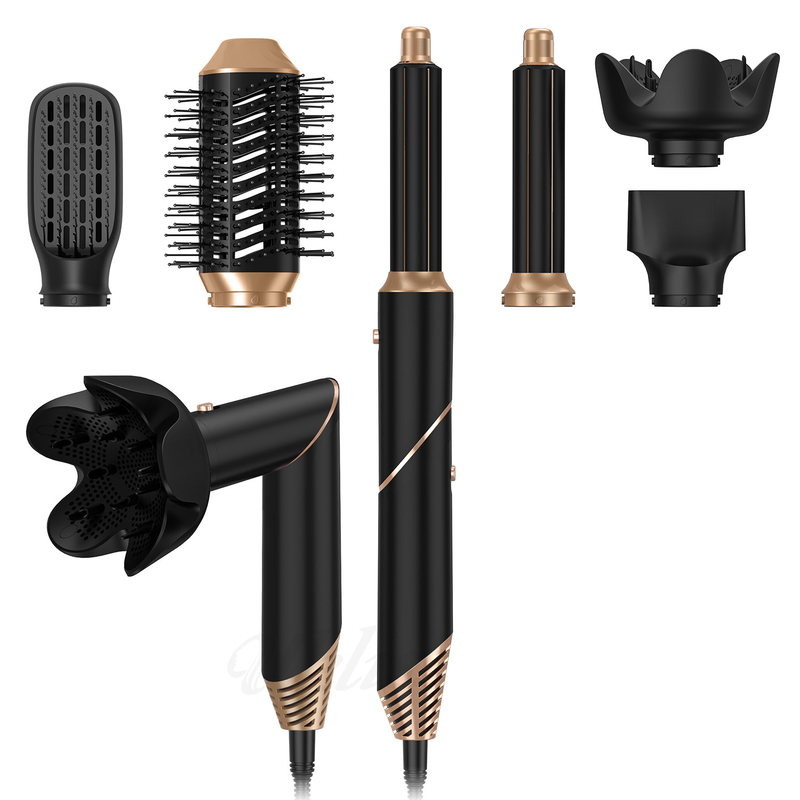 6 in 1 Styler multifunzione pieghevole portatile Air Wrap Curling Nuovo design Travel Hot Air Brush Comb