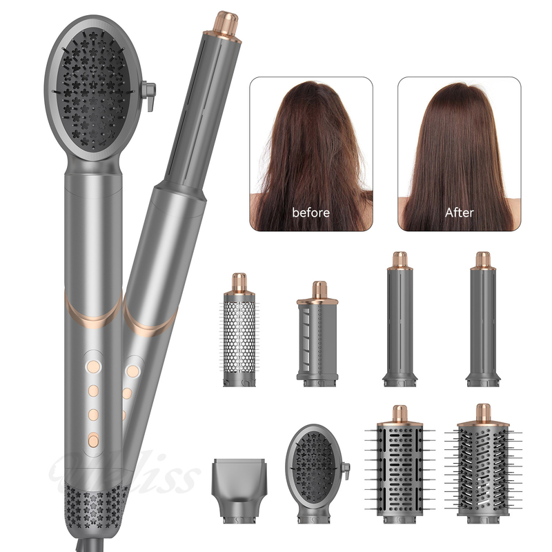8 in 1 styling veloce multifunzione spazzola ad aria calda pettine pieghevole da viaggio all'aperto Air Wrap One Step Styler