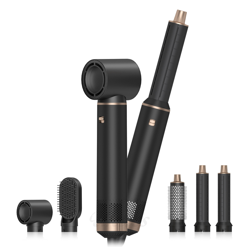 5 in 1 scatola regalo nera asciugacapelli One Step Professional Ion Negativo Multi Function Styler