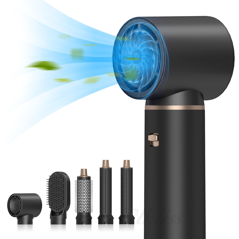 5 in 1 scatola regalo nera asciugacapelli One Step Professional Ion Negativo Multi Function Styler