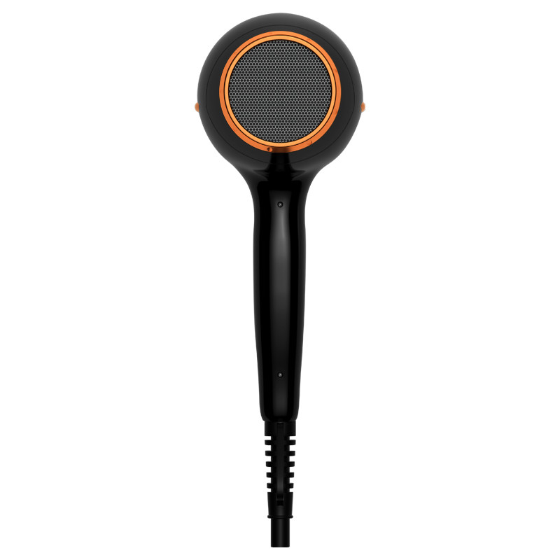 Asciugacapelli elettrico con maniglia ergonomica con design di riduzione del rumore e grande presa d'aria in metallo