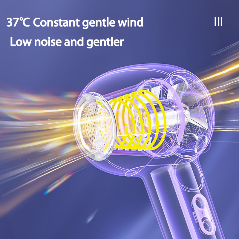 Basso rumore Nessuna radiazione Asciugatrice per capelli per la pelle per bambini 85W Wireless Wireless ricaricabile