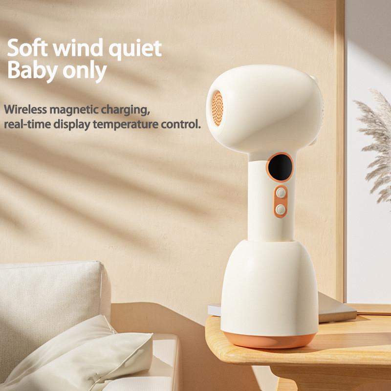 Basso rumore Nessuna radiazione Asciugatrice per capelli per la pelle per bambini 85W Wireless Wireless ricaricabile