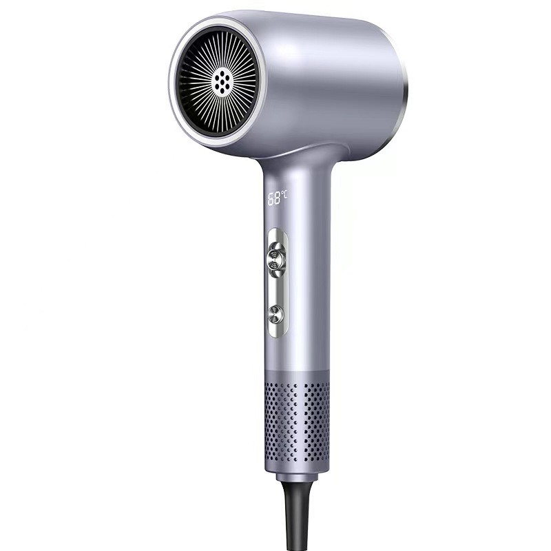 Asciugatrice di capelli elettrica ad alta velocità senza spazzole con ioni negativi LED Display digitale basso rumore