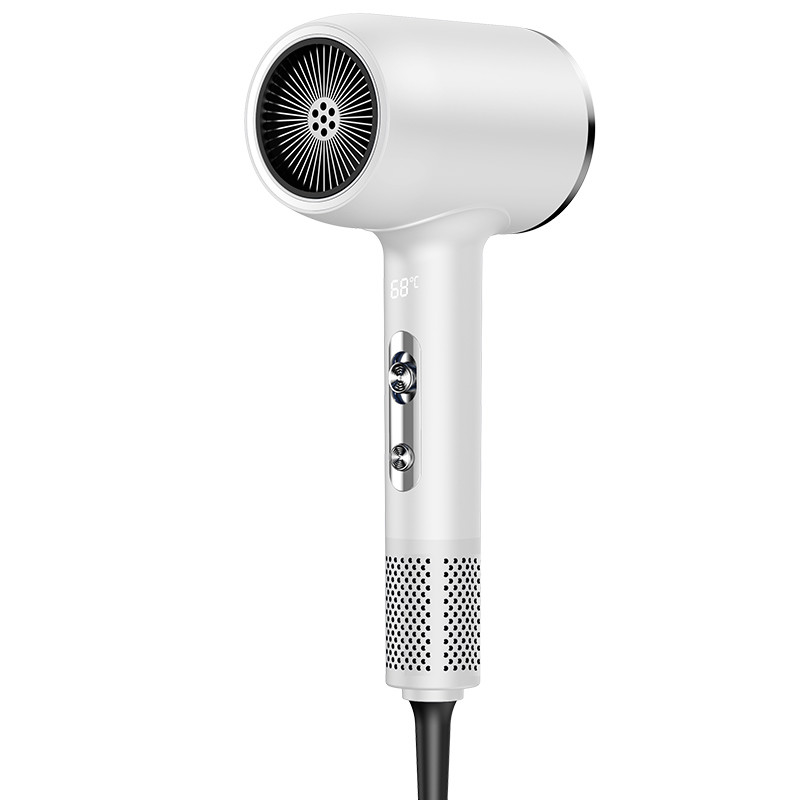 Asciugatrice di capelli elettrica ad alta velocità senza spazzole con ioni negativi LED Display digitale basso rumore