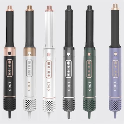 6 in 1 asciugatrice ad aria calda spazzola Professional Hair Straightener Spazzola per capelli Set asciugatrice a soffiatura ad alta velocità