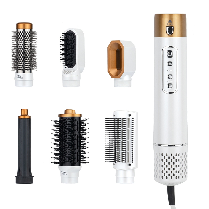 6 in 1 asciugatrice ad aria calda spazzola Professional Hair Straightener Spazzola per capelli Set asciugatrice a soffiatura ad alta velocità