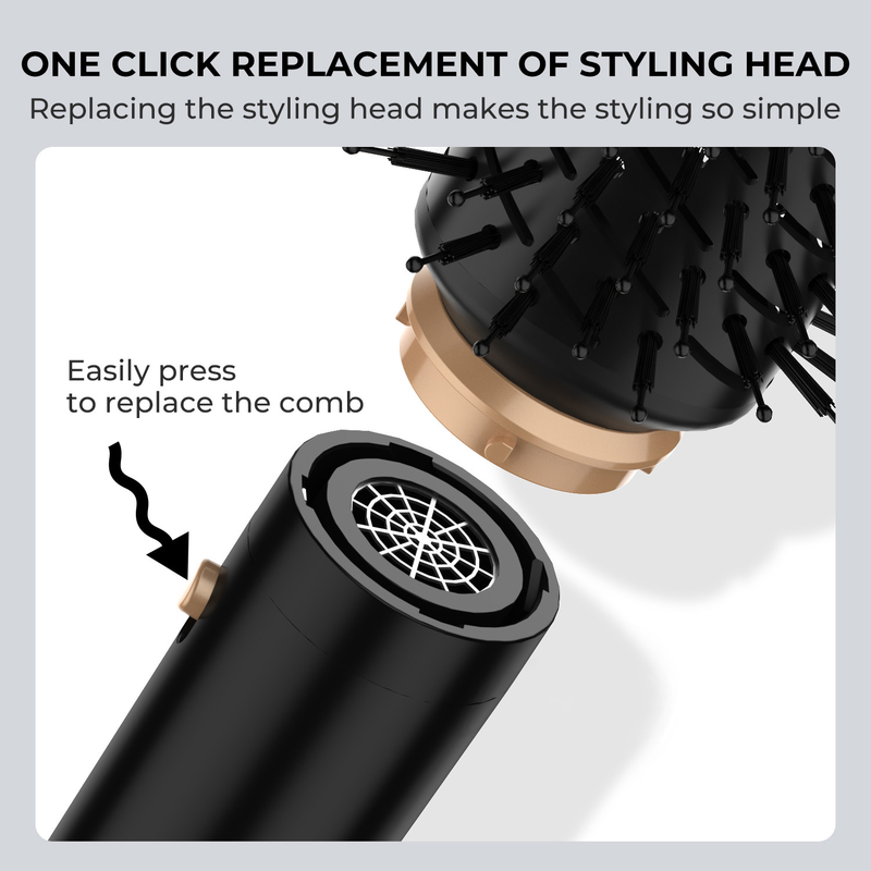 Professionale 6 in 1 Potente Pieghevole Styling Acciaio caldo Asciugatrice Ionica Salone di bellezza Balck Golden