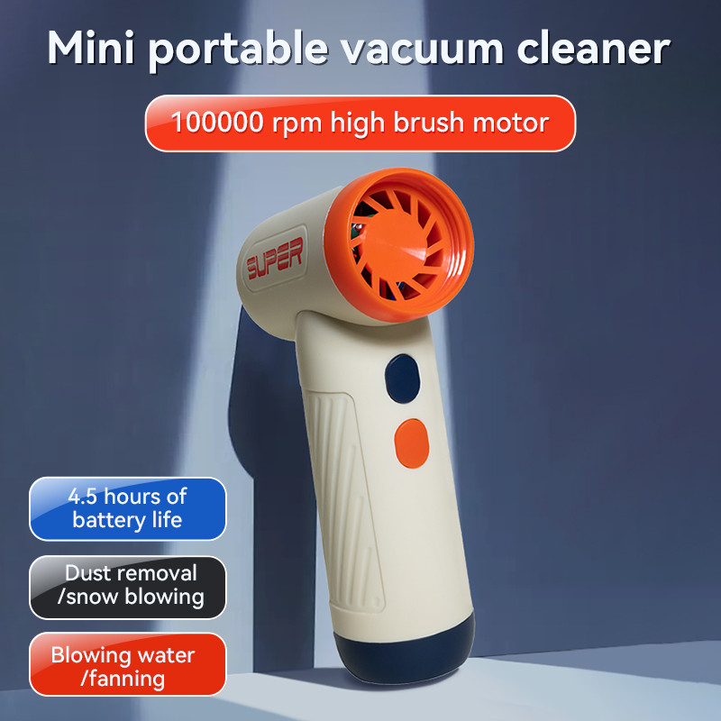 40W potente ventilatore portatile a getto per auto Orange Khaki/Blue Khaki