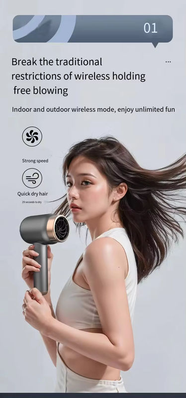 Asciugatrice elettrica senza sforzo con 3 impostazioni di calore e 300 milioni di ioni negativi