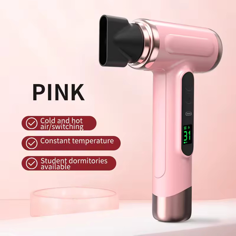 Asciugatrice di capelli senza fili a schermo LCD con tecnologia ad alta concentrazione di ioni negativi