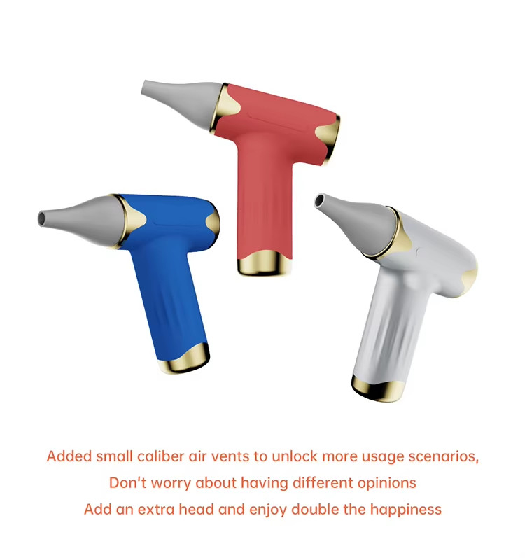 Asciugatrice di capelli blu senza foglie senza fili con vento veloce portatile potente soffiatore USB ricaricabile
