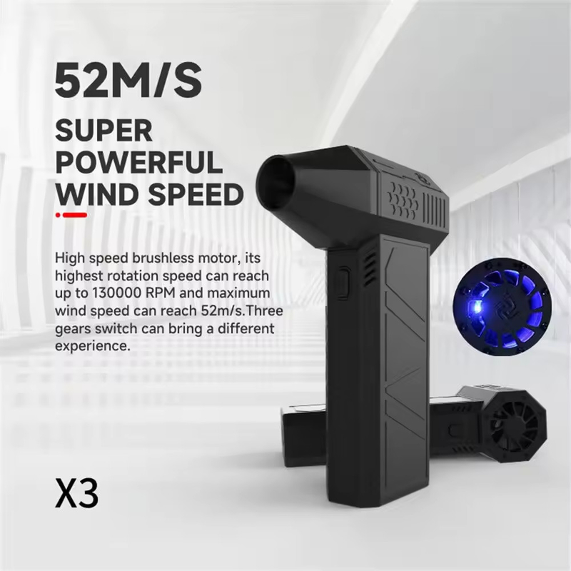 Mini ricaricabile X3 senza spazzole Turbo Jet Ventilatore elettrico soffiatore d'aria aspirapolvere per la pulizia della polvere dell'auto