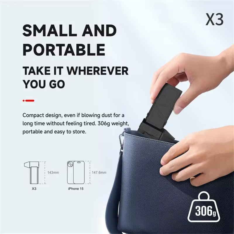 Mini ricaricabile X3 senza spazzole Turbo Jet Ventilatore elettrico soffiatore d'aria aspirapolvere per la pulizia della polvere dell'auto