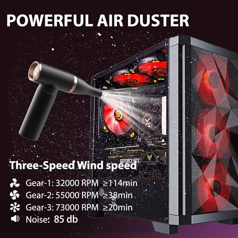 Asciugatrice di capelli portatile senza fili a batteria di litio con 3 livelli di velocità e corpo in lega di alluminio