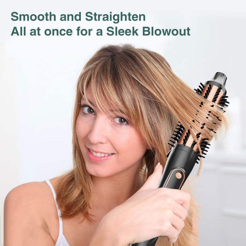 Spazzola per capelli in ceramica di turmalina con temperatura regolabile e cavo di alimentazione da 1,6 metri