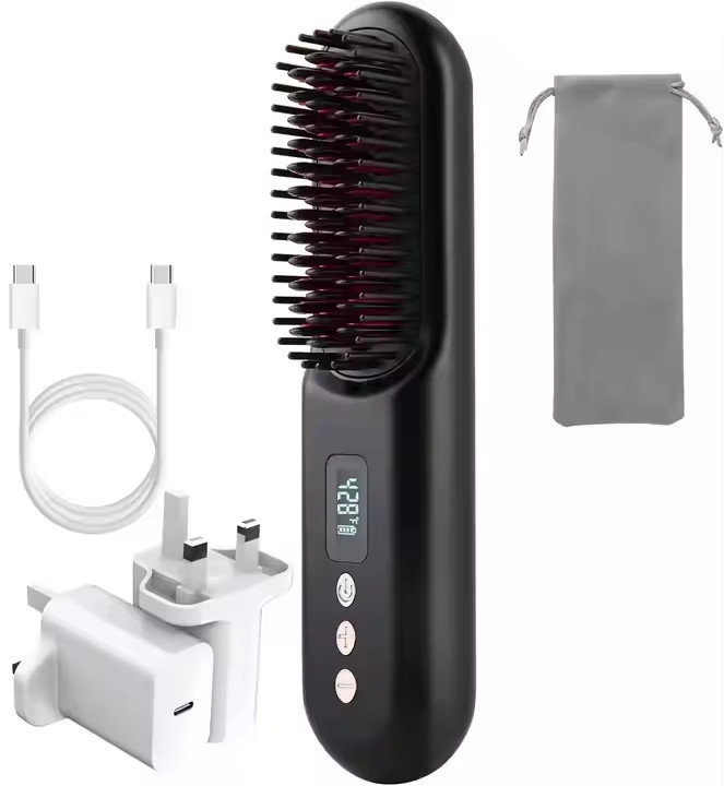 Spazzola di raddrizzamento capelli senza fili con 4 impostazioni di temperatura PD20W Fast Charging Anti Scald Fast Heating Design