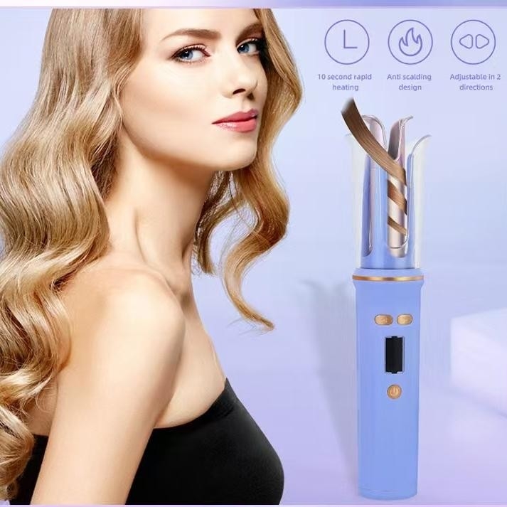 USB ricaricabile portatile per capelli Viaggi senza fili Mini capelli ferro Auto curler display LCD Temperatura