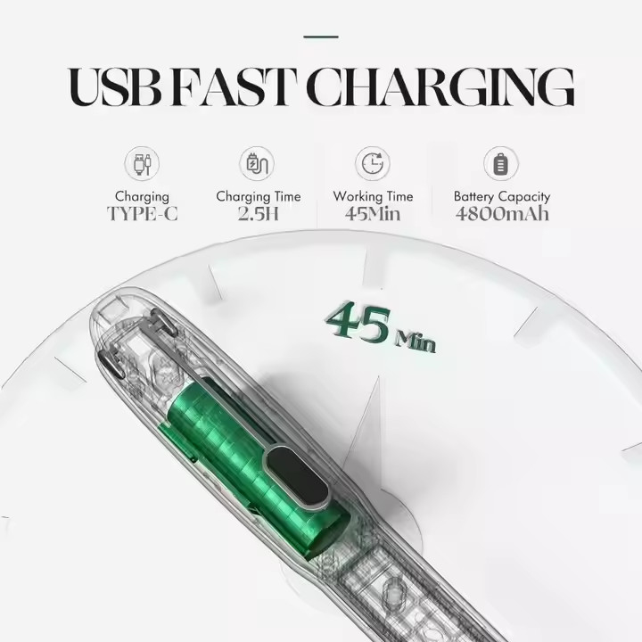 Ricaricabile 2 in 1 Dirigente per capelli senza fili Dirigente senza fili Curling con batteria da 4800mAh e temperatura multi