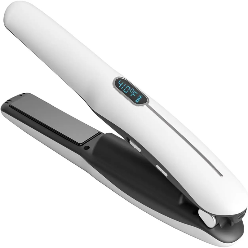 Ricaricabile 2 in 1 Dirigente per capelli senza fili Dirigente senza fili Curling con batteria da 4800mAh e temperatura multi