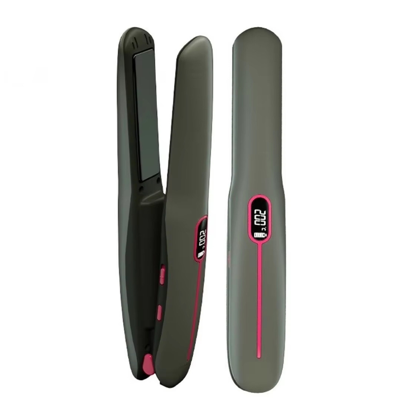 Ricaricabile 2 in 1 Dirigente per capelli senza fili Dirigente senza fili Curling con batteria da 4800mAh e temperatura multi