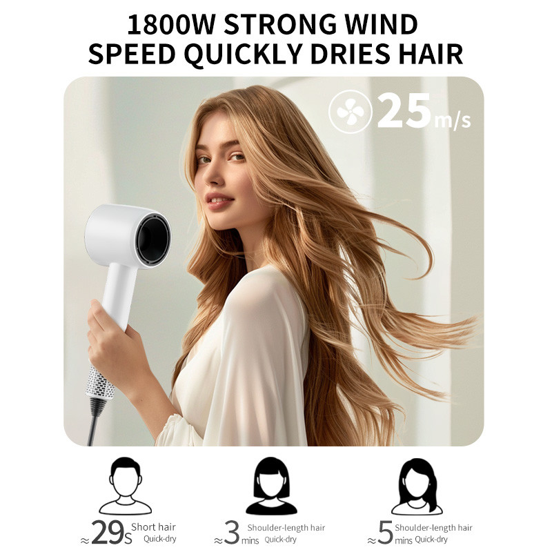 Asciugatrice di capelli leggera e veloce con logo personalizzato e tre ugelli