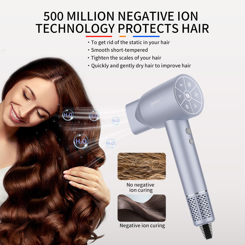 Asciugatrice di capelli leggera e veloce con logo personalizzato e tre ugelli