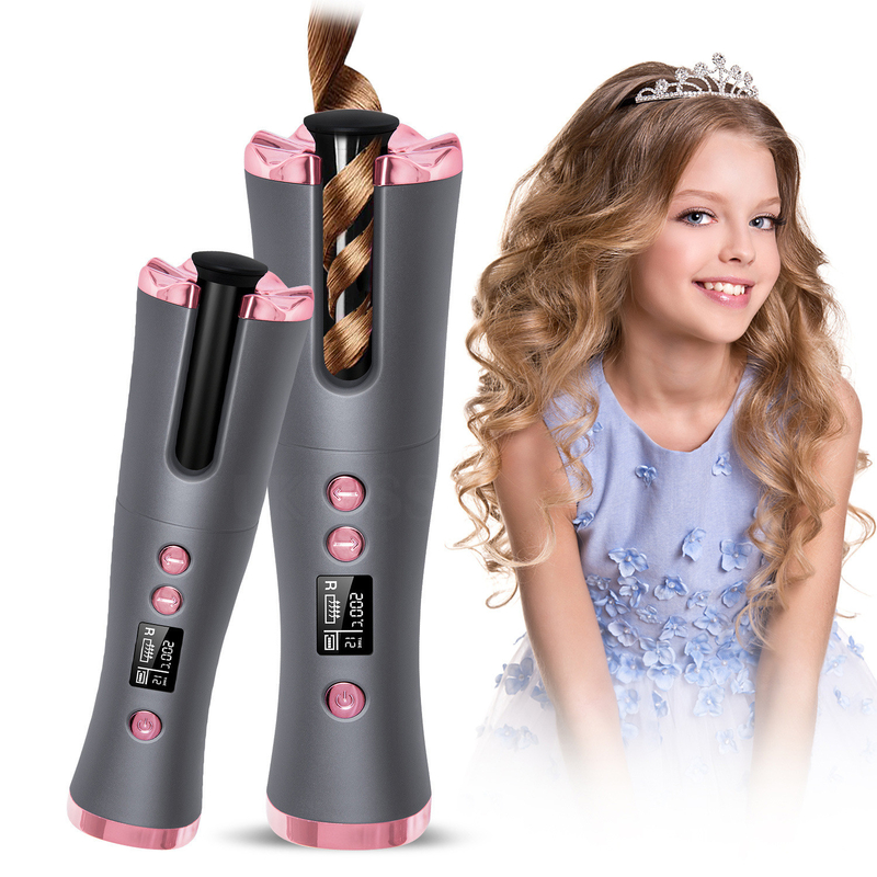 15W cordless Automatic Hair Curler Portatile Tipo-C ricaricabile riscaldamento rapido Design compatto