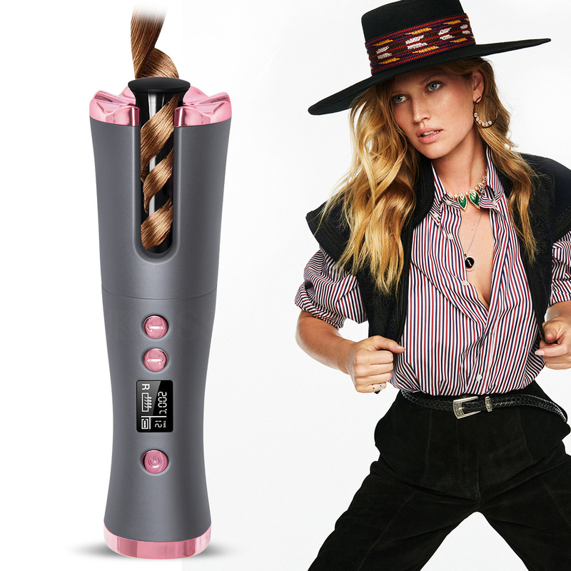 15W cordless Automatic Hair Curler Portatile Tipo-C ricaricabile riscaldamento rapido Design compatto