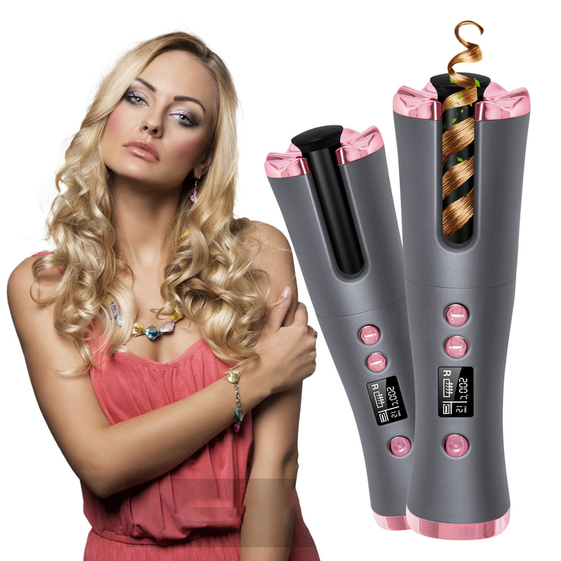 15W cordless Automatic Hair Curler Portatile Tipo-C ricaricabile riscaldamento rapido Design compatto