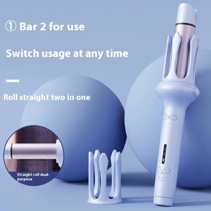 2 in 1 Ferro a ricciole automatico 35W Riscaldamento veloce con suono di bip per capelli ricci e dritti