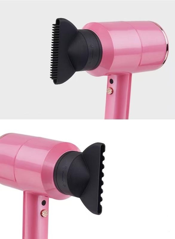 Asciugatrice di capelli rosa con 3 accessori professionali per vento potente e cura delicata adatta a tutti i tipi di capelli
