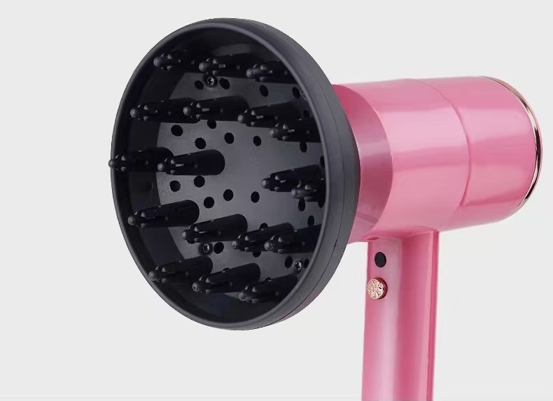 Asciugatrice di capelli rosa con 3 accessori professionali per vento potente e cura delicata adatta a tutti i tipi di capelli