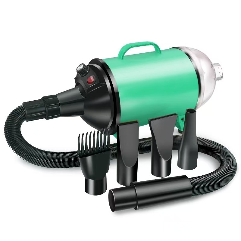 2 in 1 asciugacapelli per animali domestici aspiratore 2100W attrezzatura per la cura degli animali domestici con livello di velocità del vento senza passo