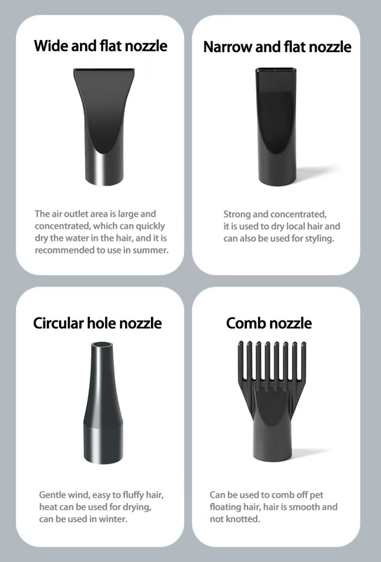 Asciugatrice di capelli per animali da compagnia 4 in 1 asciugatrice silenziosa per cani gatti leggera portatile