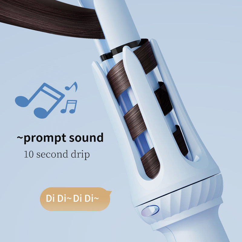 Ferro da riccioli automatico 3 in 1 con allarme bip, strumento di pettinatura per riccioli e onde senza sforzo.