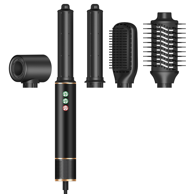 220V 5 in 1 Speed Hot Air Styler Professionale Frizz-Free Blow Dryer Spazzola Curl raddrizzare con borsa da viaggio 3 Gear Cold