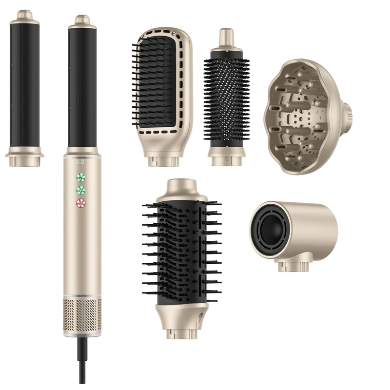 7 in 1 Styler ad aria calda ad alta velocità 110 000 giri al minuto asciugacapelli rotante professionale senza frizz spazzola senza danni da calore
