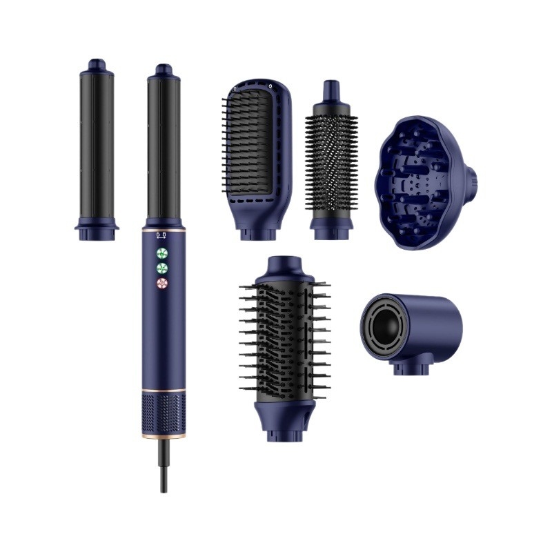 7 in 1 Styler ad aria calda ad alta velocità 110 000 giri al minuto asciugacapelli rotante professionale senza frizz spazzola senza danni da calore