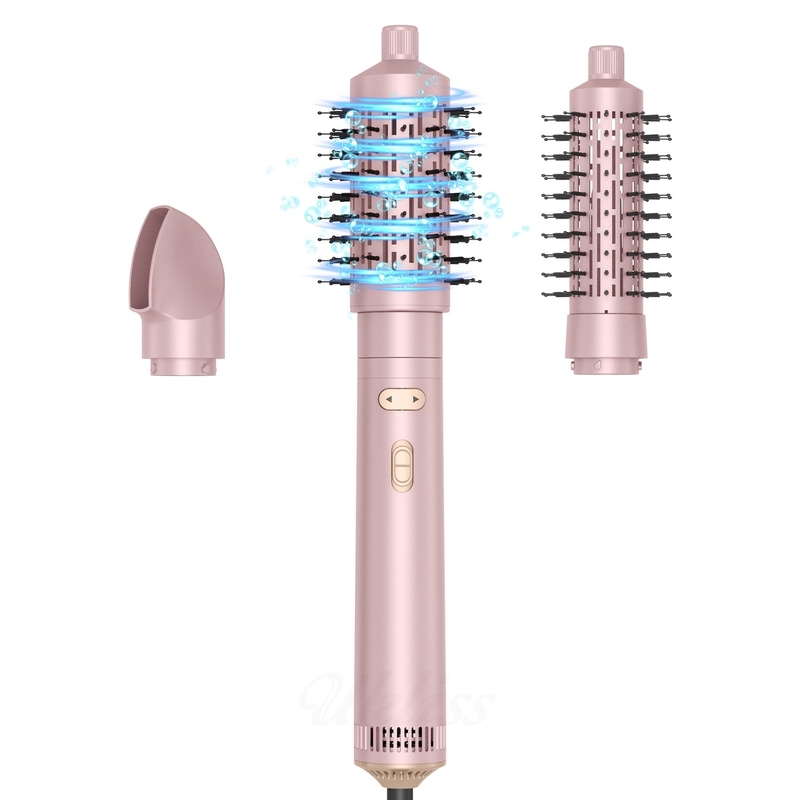 Asciugatrice di capelli Spazzola 6 in 1 Hair Styler Tecnologia ionica argento Asciugatura rapida Multi Styler per capelli lisci e ricci
