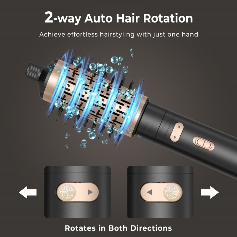 Asciugatrice di capelli Spazzola 6 in 1 Hair Styler Tecnologia ionica argento Asciugatura rapida Multi Styler per capelli lisci e ricci